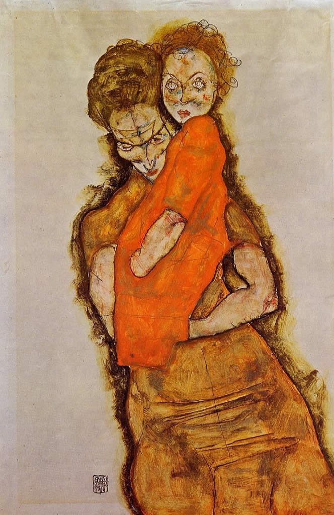 Egon Schiele Mother and Child